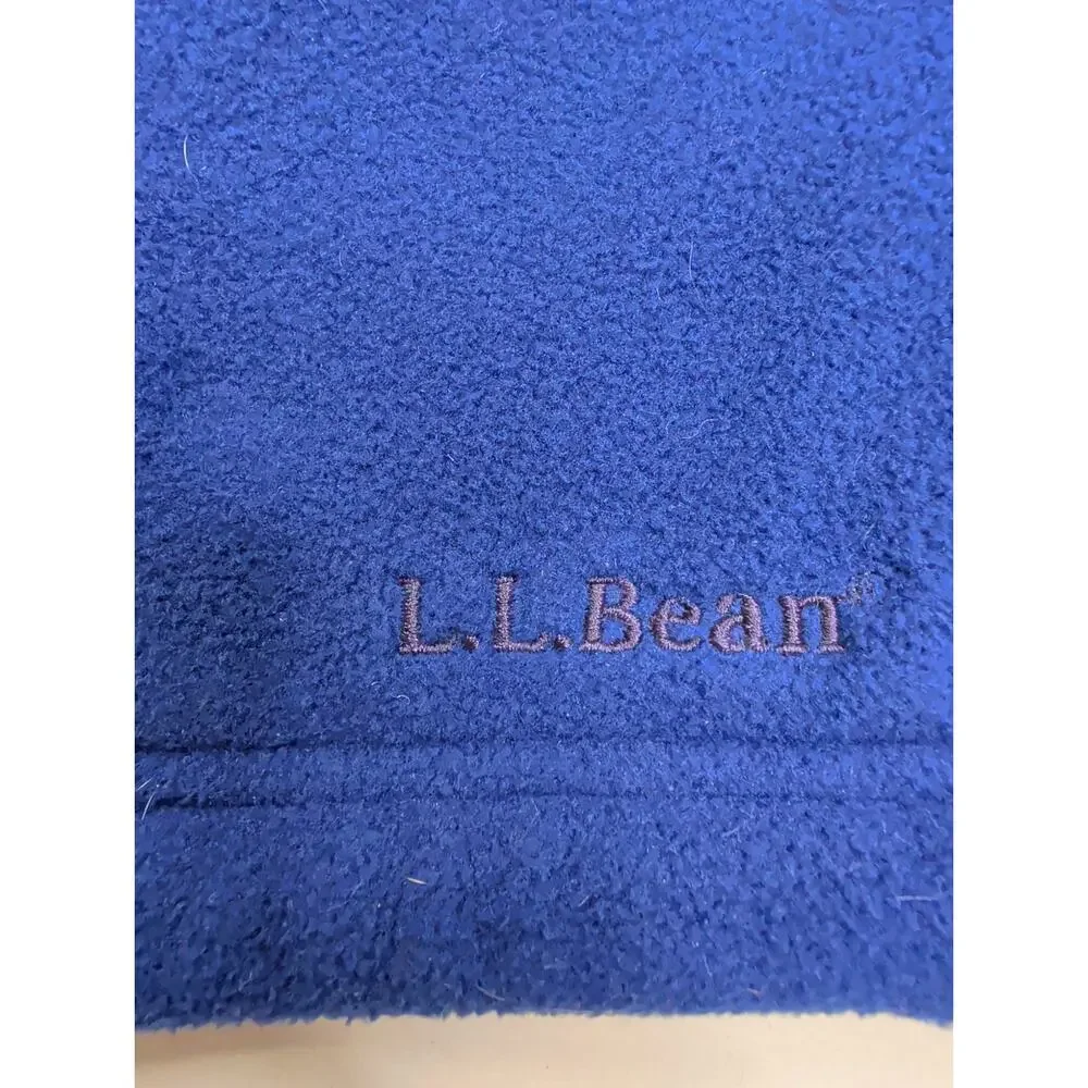 L.L.BEAN Women's Polartec Fleece Jacket Long Sleeve Royal Blue Full Zip XL OFJT3